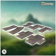 1-PREM.jpg Set of stone paved roads with corners and crossroads (2) - Medieval Gothic Feudal Old Archaic Saga 28mm 15mm RPG