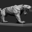 2.png Smilodon or Sabertooth tiger 3D print model