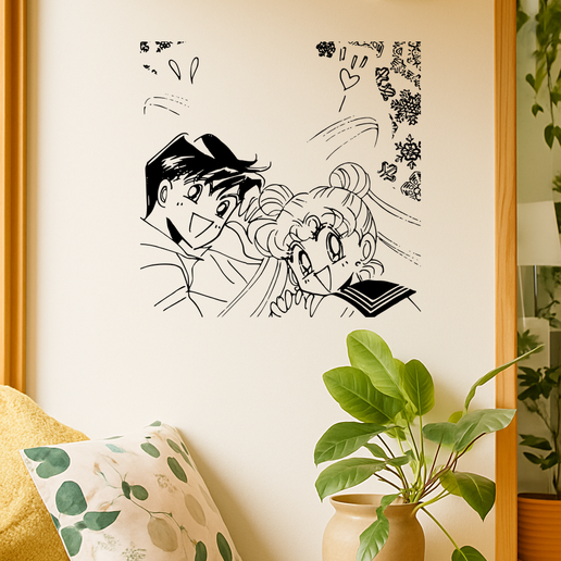 Sailor Moon - Sailor Moon And Chibiusa Holding Han