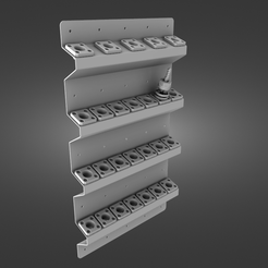 Tool-Rack-Assembly-Part-for-Render-render-1.png Tool Rack for Tormach TTS Style of Tools - Fits Grizzly G0704 & Optimum BF20 CNC Conversion Kits