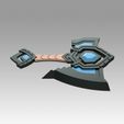 3.jpg World Of Warcraft Shadowlands Axe Bastion Cosplay weapon prop