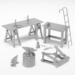 showcase_2_cults.jpg Pack diorama d'atelier - équipement en 1/35
