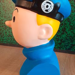 20220531_180354.jpg Free STL file Scottish Tintin bust "Black Island・3D print object to download