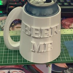 IMG_3969.jpg STL file Beer Me Beer Soda Can Holder cup・3D printing model to download