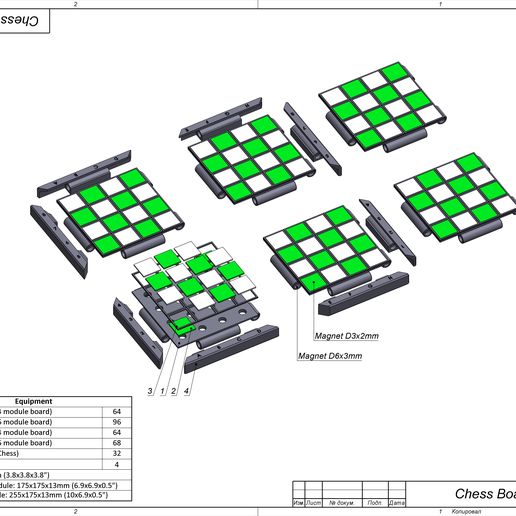 Chess_Board_V1_Instruction_C_1.2.jpg Tablero de ajedrez cúbico - Modelo 3d imprimible - Ficheros STL - Tipo 1