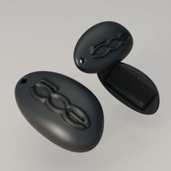 keys-2.jpg Archivo STL Funda para llave de piedra Fiat 500E・Modelo para descargar y imprimir en 3D