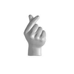 Hand-Heart.png STL file Finger heart・3D print object to download
