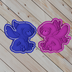 1}.png Fichier STL ange et point de suture COOKIE CUTTER set de 2・Modèle à imprimer en 3D à télécharger