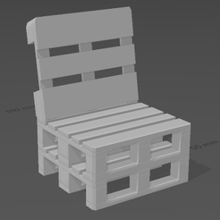 fauteuil-1-place.png STL-Datei 1-sitziger Sessel aus Palette・3D-druckbare Vorlage zum herunterladen