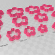 Capture1.png Clay Cutter STL File - Cherry Blossom Sakura 1  - Earring Digital File Download- 15 sizes and 2 Earring Cutter Versions, cookie cutter