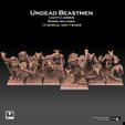 UNDEAD BEASTMEN LIGHT CLUBMEN BASES INCLUDED 12 MODELS, AND 4 BASES aa DIGITAL DowNLOAD laa Ney =a Undead Beastmen Light Club men