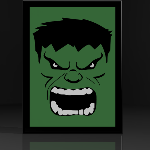 2.png Archivo STL Marco decorativo "Hulk" v2・Objeto imprimible en 3D para descargar, tweety35