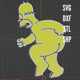 6.png Homer simpson multilayer Stl/cutting file/layer3D/cutting wood/cutting paper/svg mandala 3D file