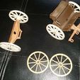20190610_102643.jpg Free STL file Wagon wheels for 1988 Playmobil cannon and limber (nr 3729)・3D printer model to download