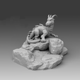 Dragon_5.png Dragon's Lair miniatures - baby dragon on rocks