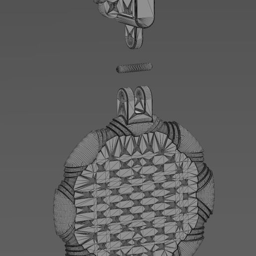 wf1.jpg Iced cluster bail Art deco pattern N04 memory pendant 3D print model