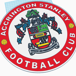Accrington-Stranley.png STL file Accrington Stanley 29cm Wall Plaque・3D print object to download