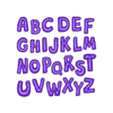 Halloween alphabet concept.stl Zombie Alphabet" Collection for Halloween