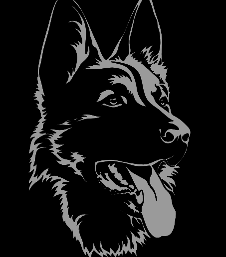 german shepherd.PNG Berger allemand pour les machines à router laser, plasma, cnc