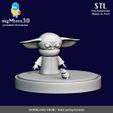 004_Robot_Model.jpg Cute Baby Yoda (Grogu) Miniature| 3D print models.