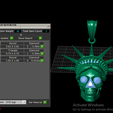 G-R.png Pendentif en forme de crâne de liberté couronné de rubis - Modèle imprimable en 3D