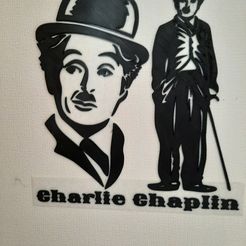 20221017_101001.jpg Fichier STL Charlie Chaplin art mural・Modèle à imprimer en 3D à télécharger