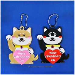 2018dog-0214-06.jpg Free STL file 2018 HAPPY Valentine's Day & CHINESE NEW YEAR-YEAR OF The Dog Keychain・3D printable model to download