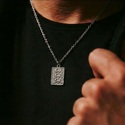 Royal Lions Heraldic Tag Pendant