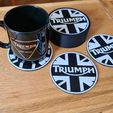 20250515_115931.jpg Easy Print Any Printer Triumph Mug Parking Space Mug Cup Coaster Set and Storage Holder Case Box Daytona Bonneville T100 T120 Trident 660 Tiger 800 Speed Triple Street Rocket Speed T120