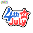 909_cutter.png 4TH OF JULY TEXT COOKIE CUTTER MOLD