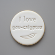 I-love-you-calyptus.png I Love You-Calyptus Cookie Cutter - Divertido juego de palabras con eucalipto - Impresión 3D STL