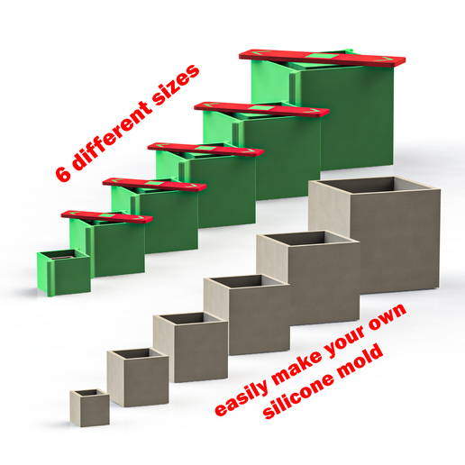 vase for making silicone mold 3D model