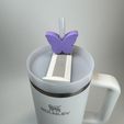 IMG_0128.jpg Butterfly Straw Topper, Stanley Drink Accessories, Cute Straw Charm, Tumbler Gifts, 3 Straw Sizes
