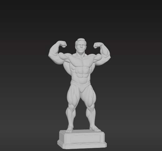 🏆 Bodybuilder Trophy・ STL File for 3D printing・Cults