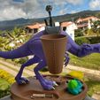 Organizador de escritorio portabolígrafos Dinosaurio