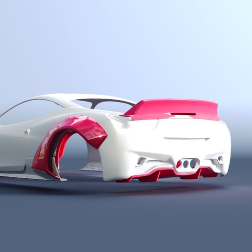 🇯🇵 Ferrari 458 LB-WORKS body kit・ 3D File for 3D printing・Cults