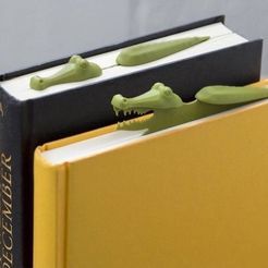 separador-de-libro-cocodrilo.jpg Fichier STL signet cocodrile (séparateur de page)・Design pour imprimante 3D à télécharger