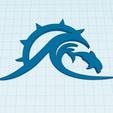 sea-logo-dolphin-1.png Sea logo, sun, water and dolphin silhouettes, travel, holiday, wall decoration