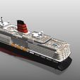 5.jpg MS Queen Anne, Cunard new cruise ship printable model, full hull and waterline