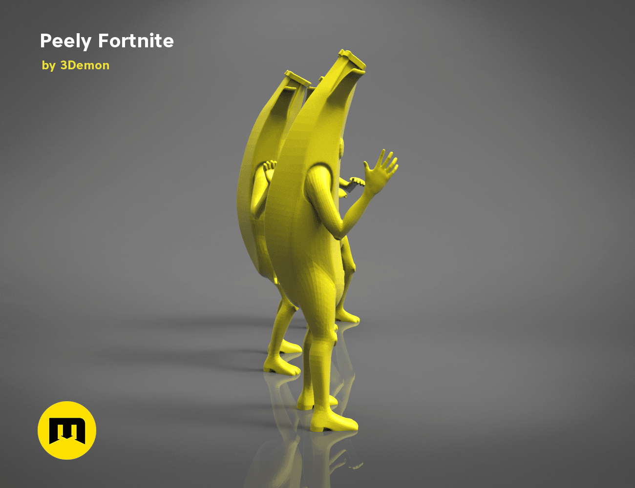 peely_yellow_3D_print-left.332.png Download OBJ file Peely Fortnite Banana Figures • Object to 3D print, 3D-mon