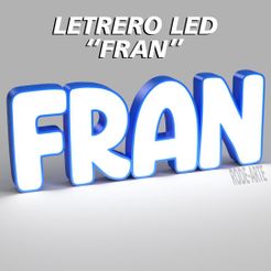 LL=1ixt=lyO [1-19 TAZA LED SIGN " FRAN " - SIGNBOARD - NAME