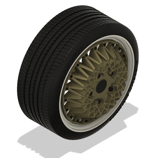 🛞 BBS E52 + Stretched Tire・ STL File for 3D printing・Cults