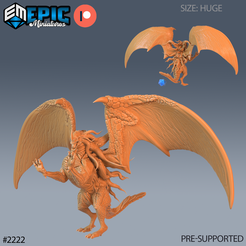 2222-Nebula-Dragon-Attacking-Huge.png 3D-Datei Nebel-Drache greift an ‧ DnD Miniatur ‧ Tabletop Miniaturen ‧ Gaming Monster ‧ 3D Modell ‧ RPG ‧ DnDminis ‧ STL FILE・Vorlage für 3D-Druck zum herunterladen