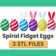 STL-Files-Easter-Egg-Bunny-Spiral-Fidget-Pass-Through-Eggs.png Easter Egg Spiral Fidget - Easter Egg & Egg Bunny STL Files