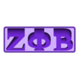 Zeta_Phi_Beta.stl Zeta Phi Beta Sorority ( ΖΦΒ ) 3D Nametag