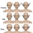 heads.png [BJD Heads (Fits Twinky 28cm Body by AelithArt] STARpg Heads: Thanatos, Edgy, & Phase