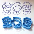 GSV-OS-02.jpg Set of 3 I LOVE U 8 cm teddy bear cookie cutters in 2 dough thickness options.