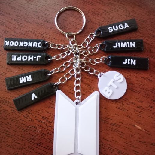 🗝️ Porta-chaves BTS・Arquivo STL para Impressão 3D・Cults