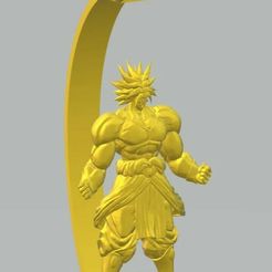 headphone-stand-1.jpg Archivo STL Broly Soporte para auriculares・Design para impresora 3D para descargar