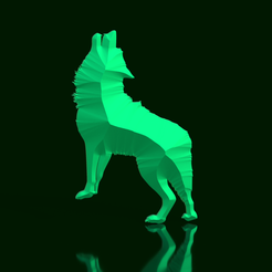 LSXII-Wolf.png Lobo Aullando IV - Low Poly